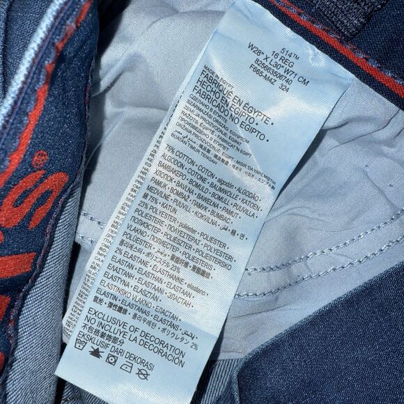 Levi’s 514 Straight Boys Size 16 Regular 28x30 Jeans- New With Tags - Picture 11 of 11